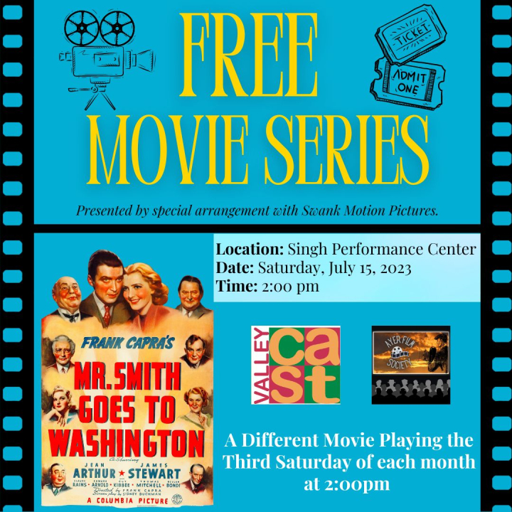 Free Movie Series Presented by ValleyCAST & the Ayer Film Society | Mr. Smith Goes to Washington (1939)
